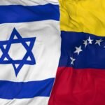 israel-and-bolivarian-republic-of-venezuela-flags-together-seamless-looping-background-looped-bump-texture-cloth-waving-slow-motion-3d-rendering-free-video
